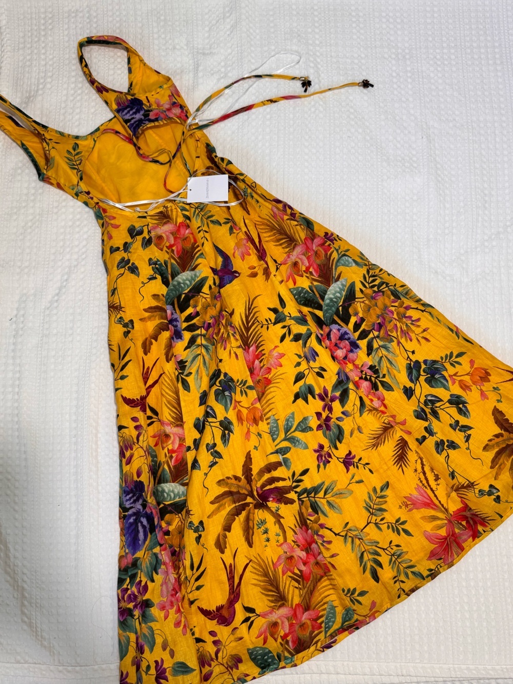 Zimmermann Yellow Floral Midi Dress - Picture 5 of 7